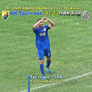OMLADINCI II liga FSRIS 3. kolo: FK Trstenik–OFK BOR 4:1 (2:0); domaći plavi igrali sigurno i efikasno. Trstenik 9. septembar 2017. god