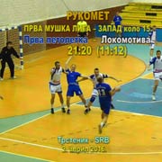 Rukomet-PRVA LIGA ZAPAD (muškarci): Prva petoletka-Lokomotiva (Lapovo) 21:20  (11:12); Trstenik, 2. april 2016. god.