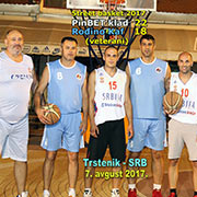 VII STREETBALL-TRSTENIK 2017; VETERANI, finalna utakmica: Pin BET kladionica – Rođino Kafanče 22:18; Trstenik, 7. avgust 2017. god.
