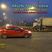 KRUŽNI TOK-PREDAT U SAOBRAĆAJ, radovi završeni; odmah po puštanju u saobraćaj od 15:30 h, veliki promet vozila; Trstenik, 21. decembar 2017. god.