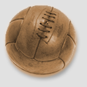 Изглед праве кожне фудбалске лопте почетком XX века.